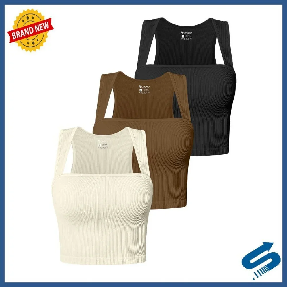Seamless Ribbed Crop Tank Top - Moisture-Wicking Activewear